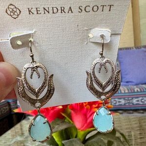 Kendra Scott Vintage Chandelier Drop Chalcedony Earrings!